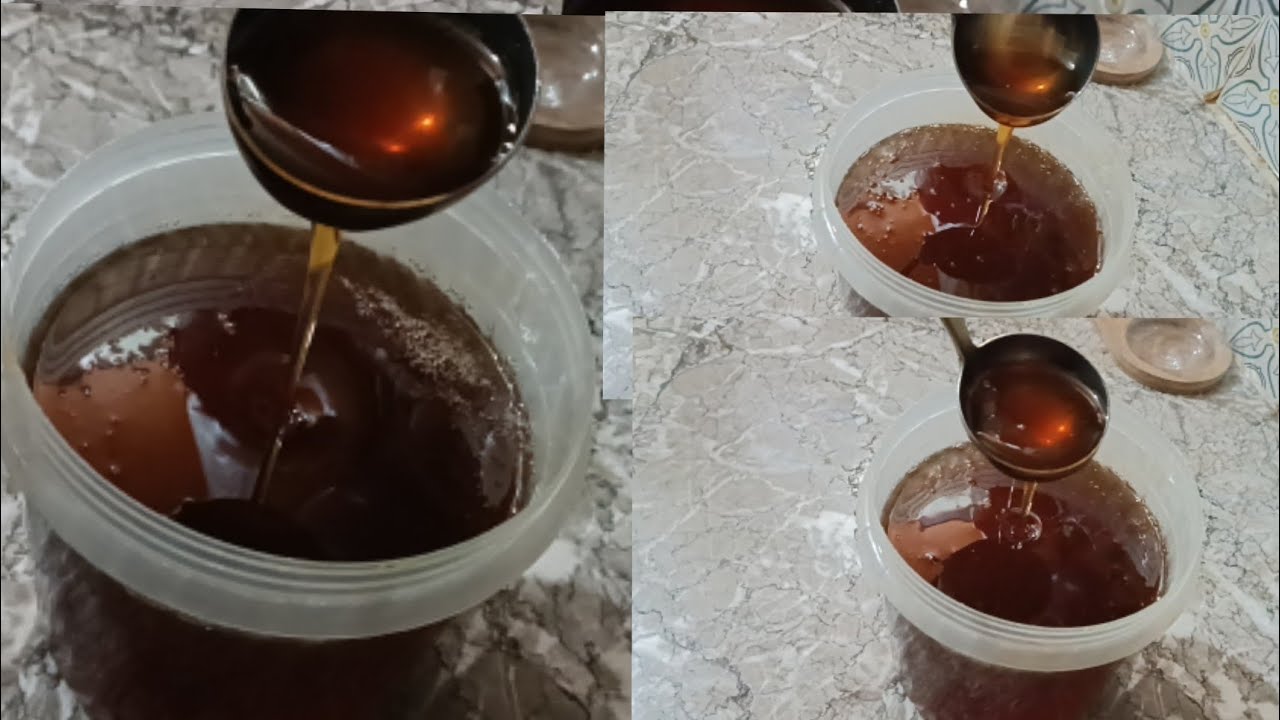 عسل منزلي ناجح 100% مع اهم اسرار ونصائح باش  يجيك خاتر لجميع المعسلات الرمضانيه
