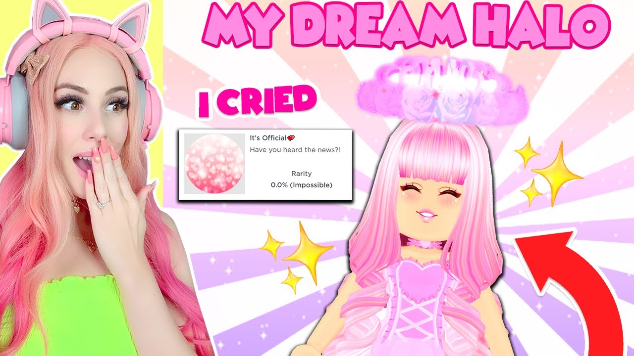 Reacting To Getting MY DREAM HALO In Royale High... *I CRIED* Roblox Royale High