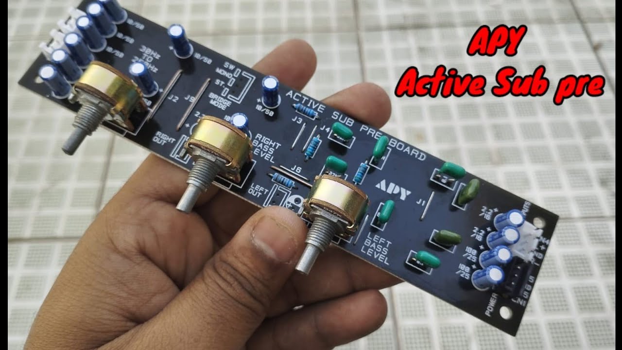 APY Audio | Active Sub Pre Board | Right Out | Left Out | Left Bass Level | GKS Info Tech