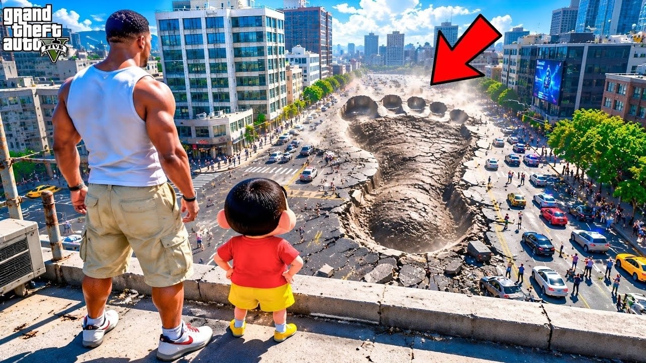 GTA 5: Franklin & Shinchan Found the Biggest Mysterious Giant Footprint!