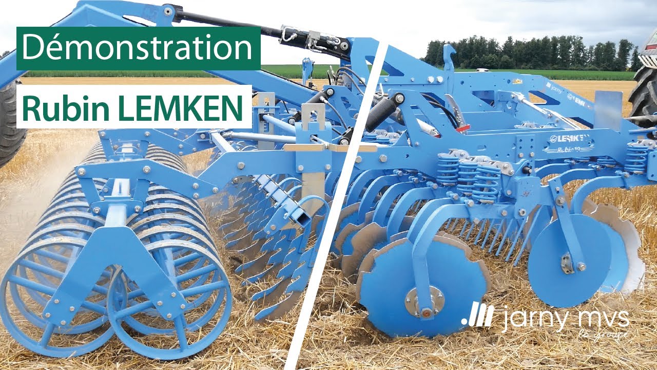 Démonstration du déchaumeur à disques, Rubin 10 Lemken