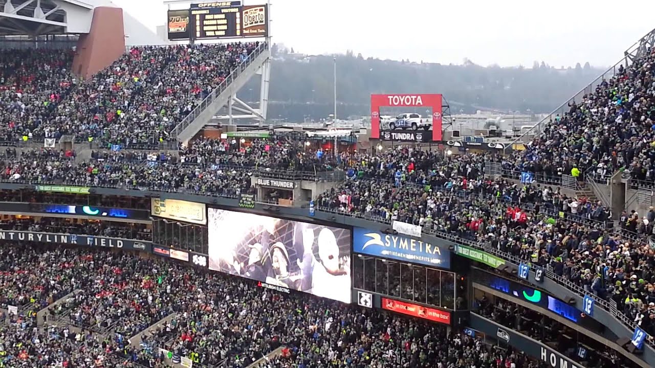 Seattle Seahawks vs San Francisco 49ers 1/19/2014 12th Man Flag Raising Paul Allen
