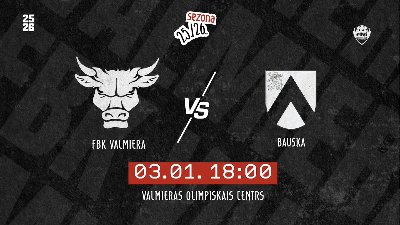 ELVI florbola līga: FBK Valmiera - Bauska (03.01.2026)
