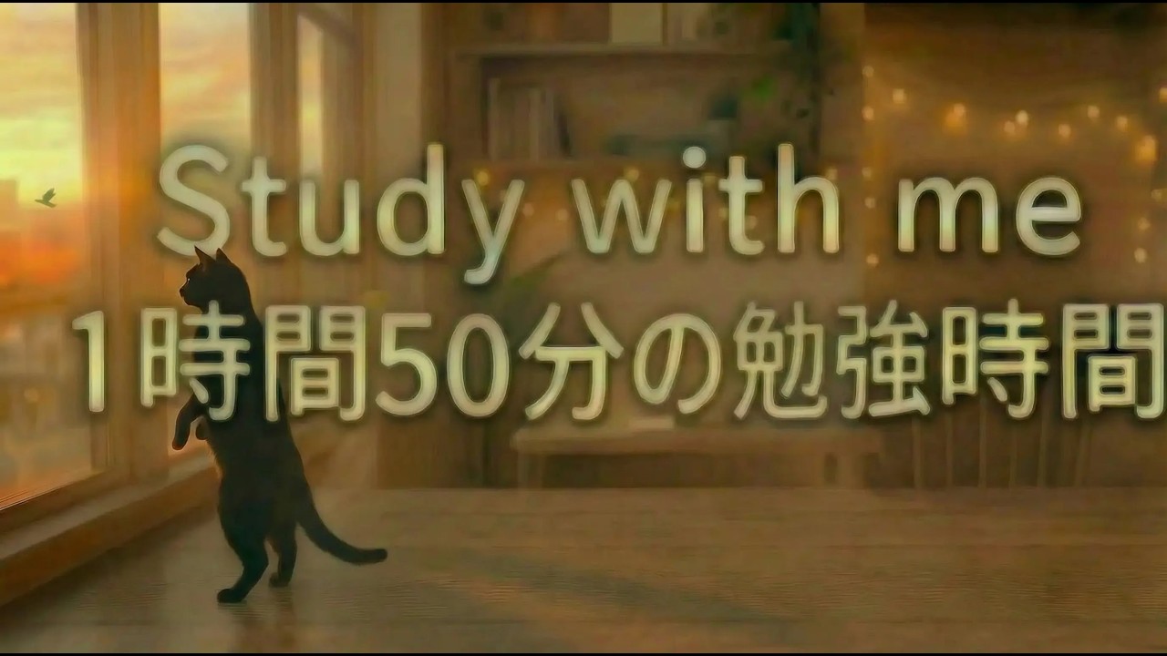 【study with me】1h50m / no bgm 一緒に１時間５０分勉強しませんか？