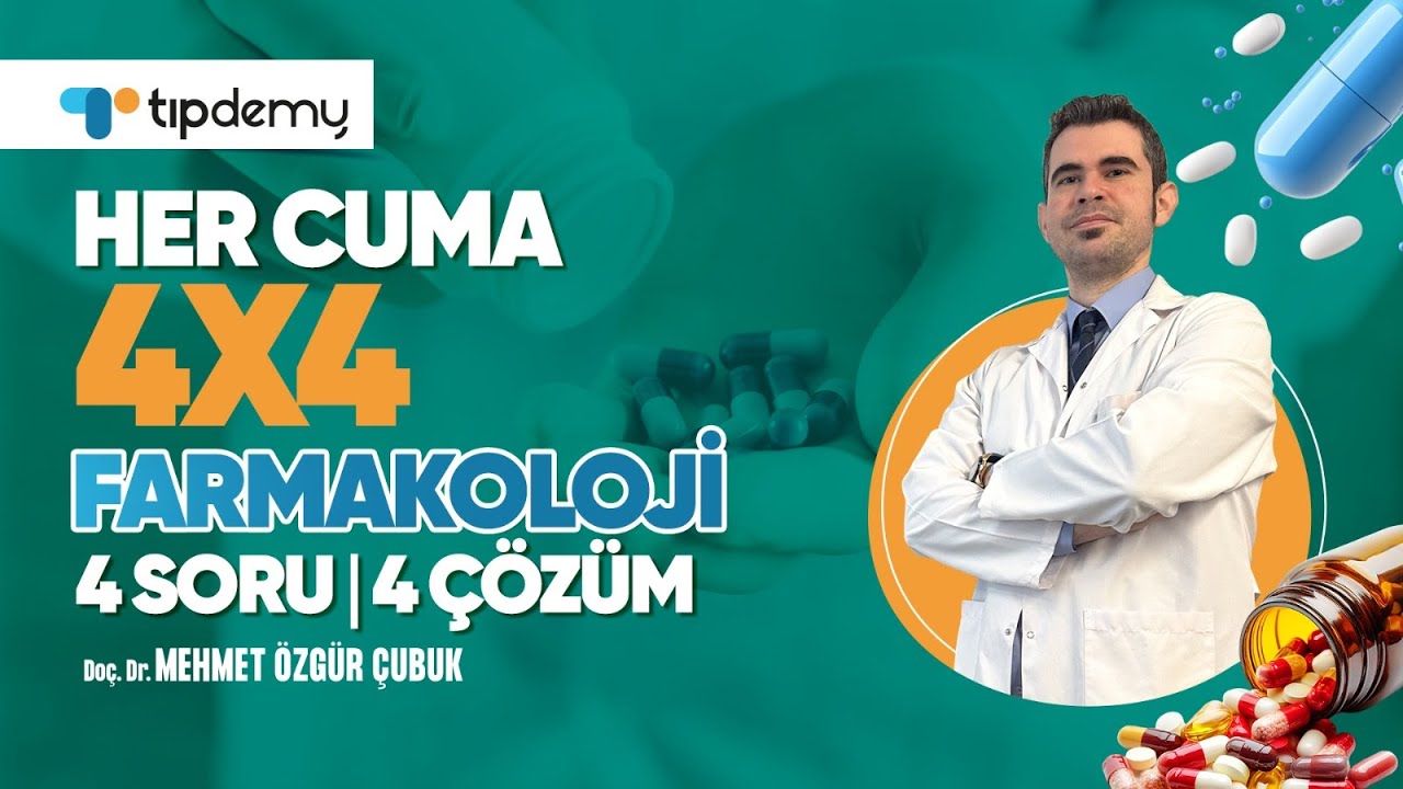 DUS Farmakoloji Mini Deneme – 3 | 4 Soru + 4 Çözüm