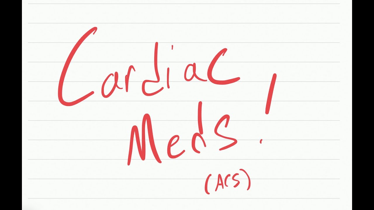 Cardiac Meds MI/ACS in 14 mins! - Nursing, ACE Inhibitors, Beta Blockers, Calcium Channel Blockers