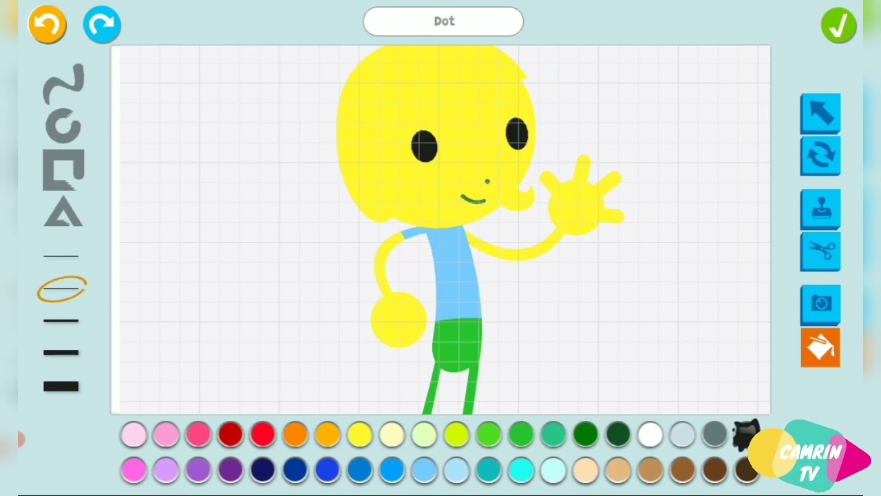 CAMRIN TV drawing @Roblox characters on PBS scratch jr app