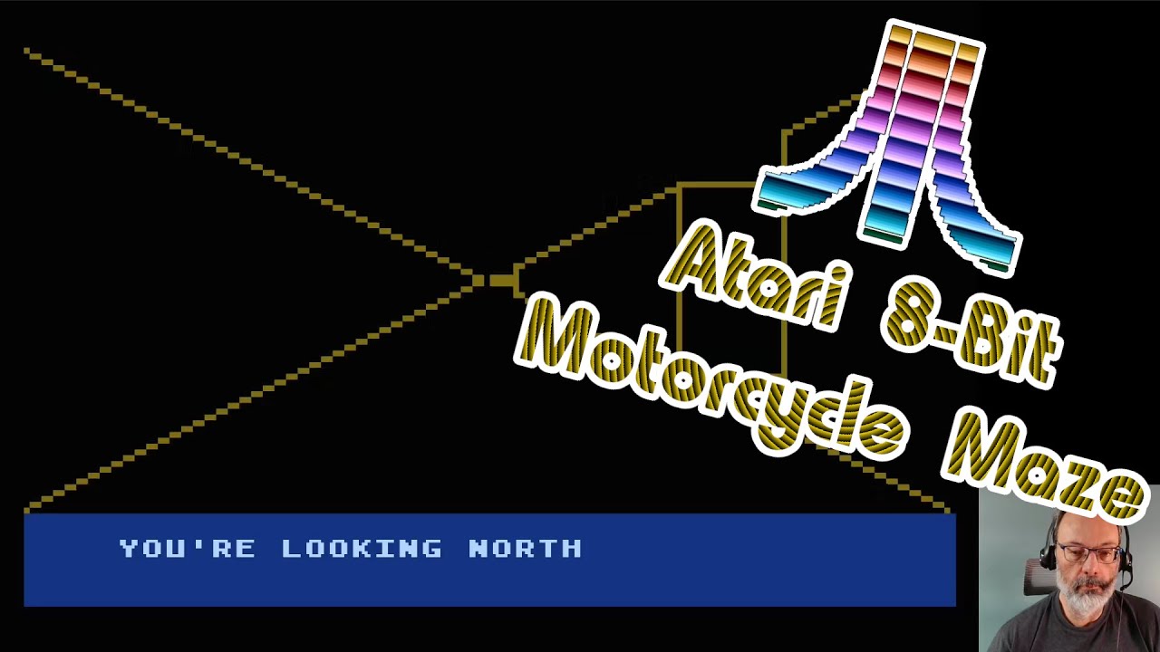 Atari 8-Bit Game Play, Motorcycle Maze Rider