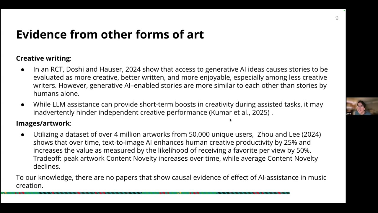 CMU M&T Seminar:  The Creativity Cost of Large Language Model (LLM) Ideation in Music Composition