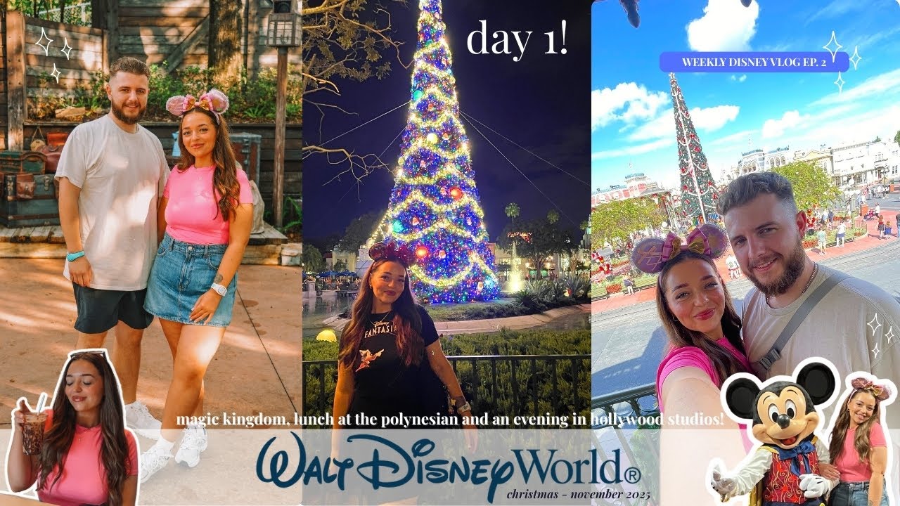 WALT DISNEY WORLD DAY 1 🐭🇺🇸 Rope Drop at Magic Kingdom 🏰✨ & an evening at Hollywood Studios! 🎄💘
