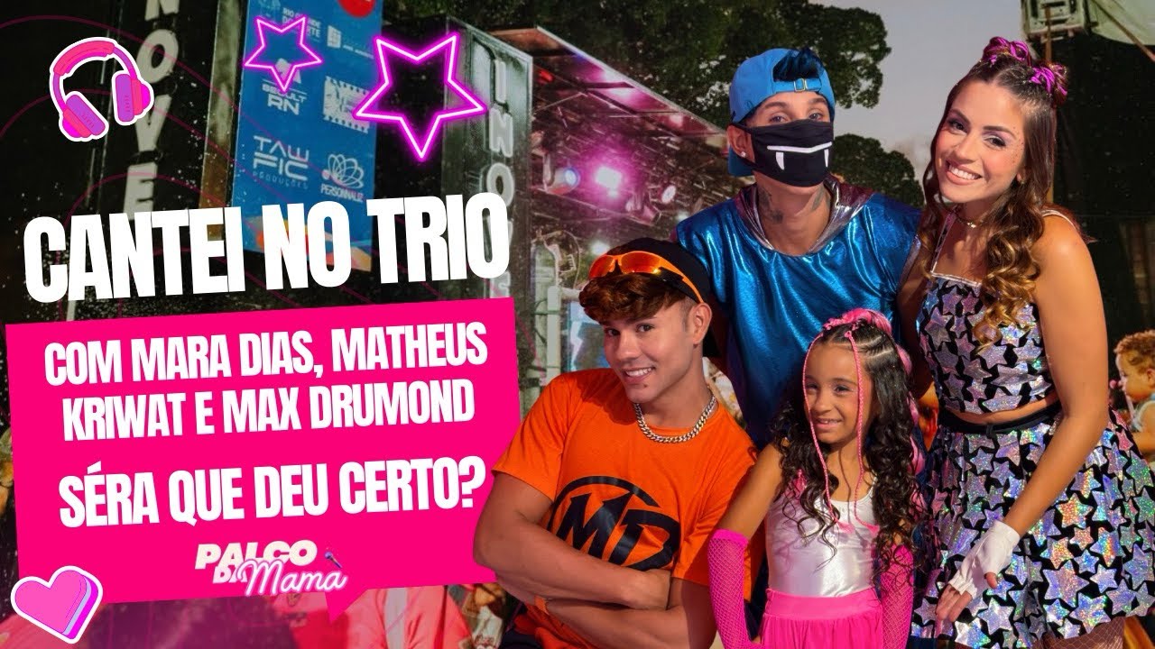 Cantando no trio com Mara Dias, Matheus Kriwat e Max Drumond 