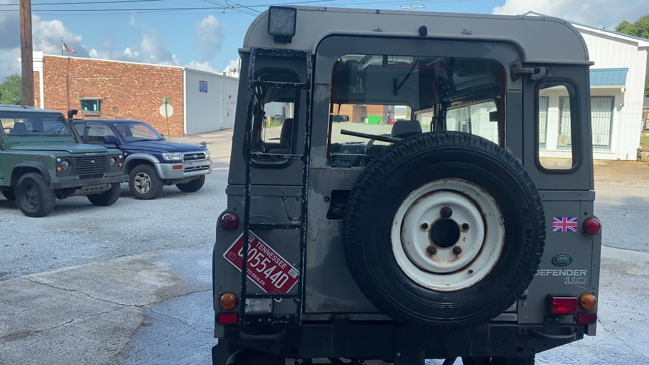 1993 Land Rover Defender 110 two door start up, walk around and short drive