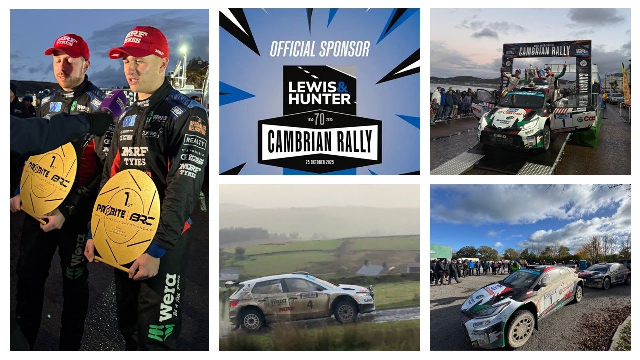 Mega drive in tricky conditions - McRae wins first Cambrian Rally & a new BRC Champ is crowned.