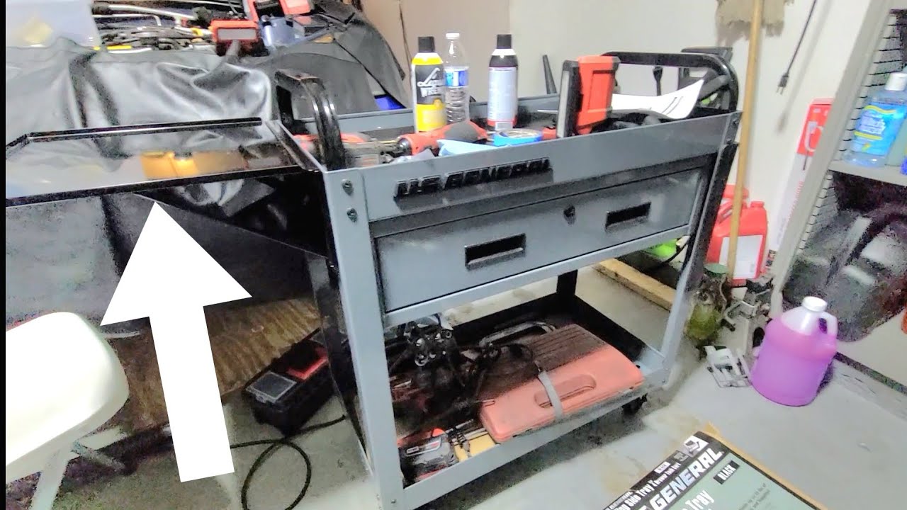 Modding the U.S. GENERAL 30 in. Service Cart  Folding Side Tray