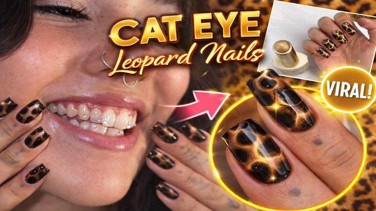 How to Get Leopard Cat Eye Effect? Step-by-Step Nail Art