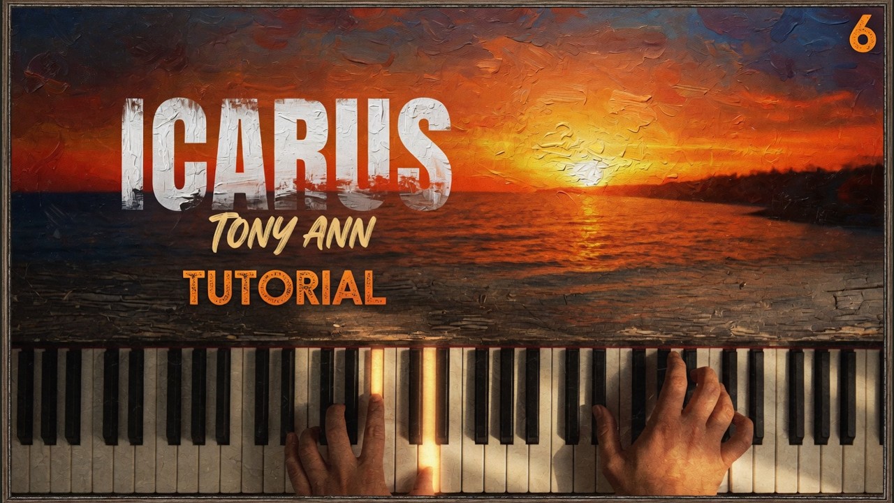 ICARUS by Tony Ann | Piano Tutorial (Part 1) Slow, Detailed