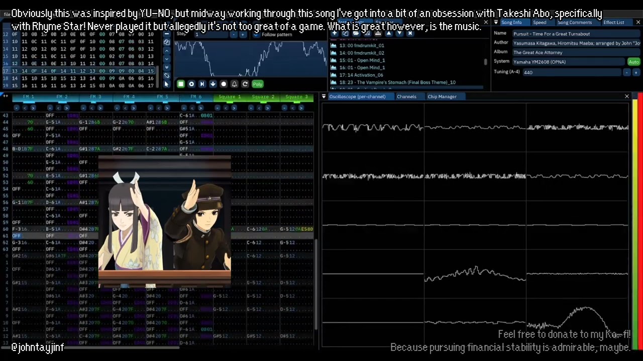 The Great Ace Attorney - Pursuit - Time For a Great Turnabout (YM2608 Arrangement)
