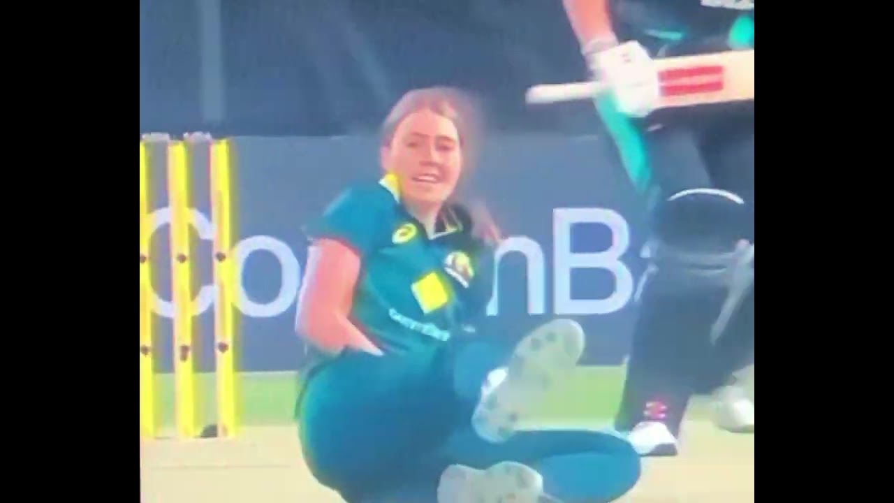Maiden over: Aussie female bowler, clobbered in crotch