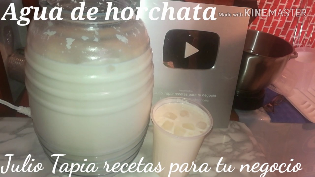 Agua fresca de horchata para negocio ganancia al máximo