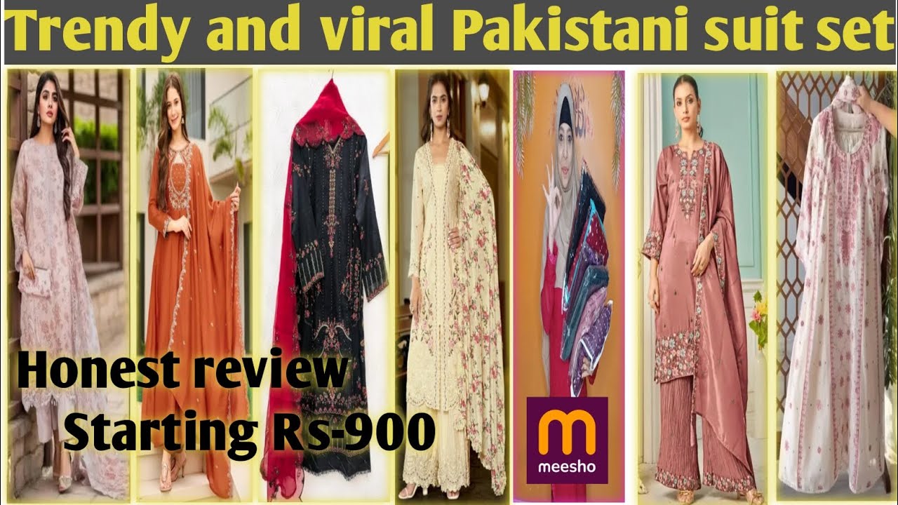 Meesho Trendy and viral Pakistani suit set🛍️ | under 1000 only | festive collection #shorts 
