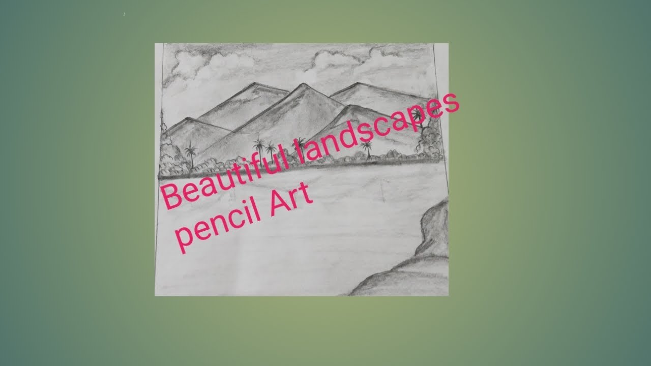 @Beautiful Landscape Pencil Art 🌄✏️ | Easy Step-by-Step Nature Drawing Tutorial