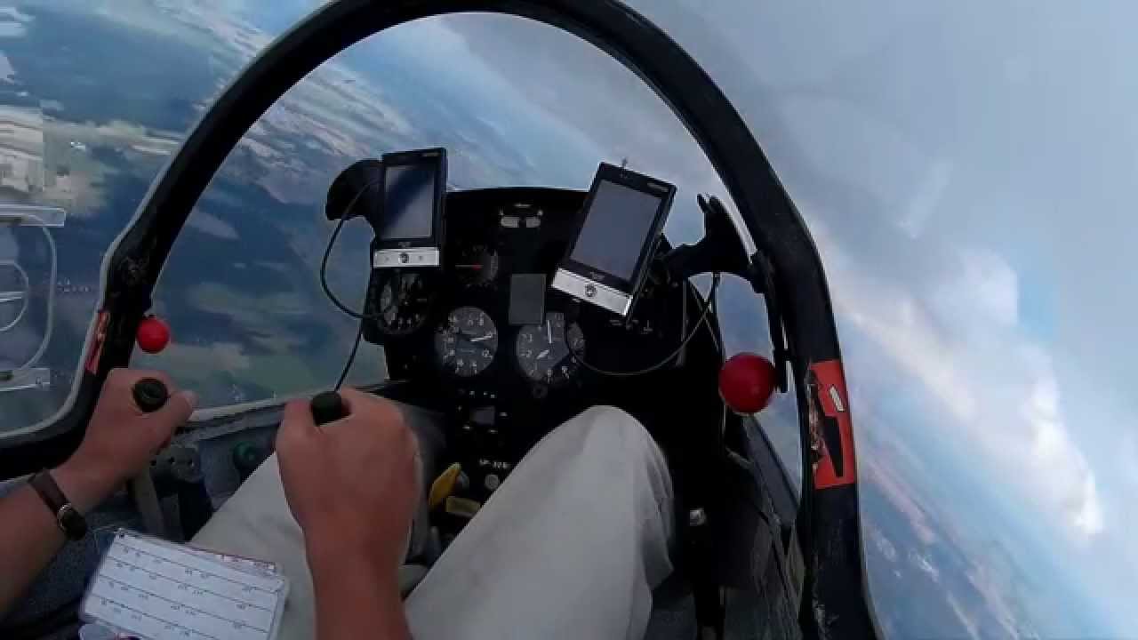 Soaring Highlights of 2014: Flights from EPBK, Jantar 2B: Cockpit view