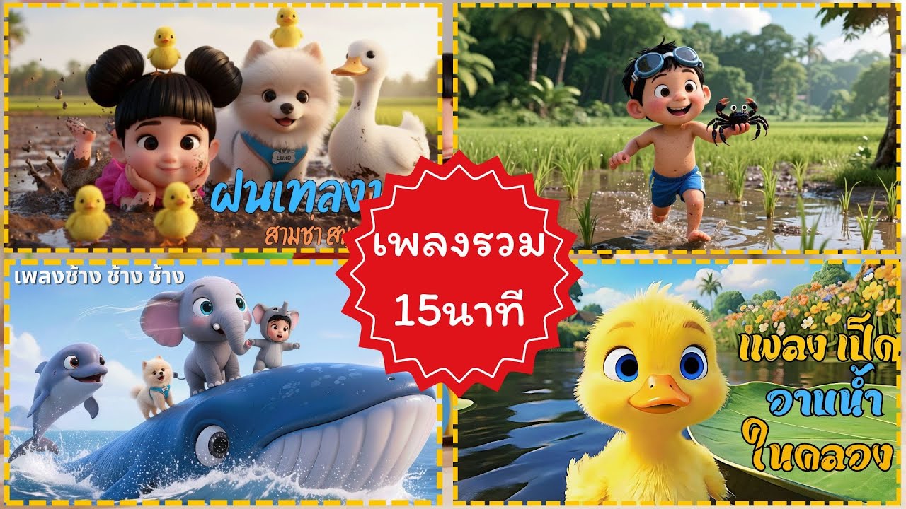 รวมเพลงเด็กยอดฮิต  เพลงสำหรับเด็ก ฟังสนุก 15นาที