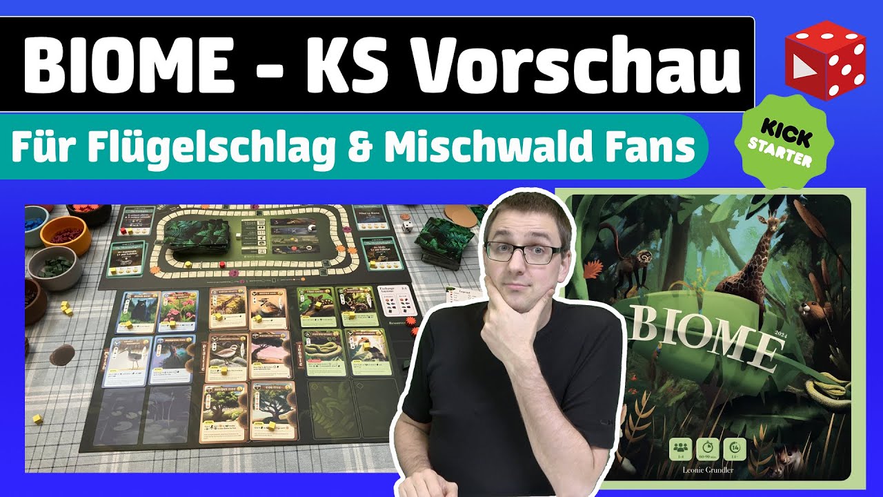 Biome • Kickstarter Vorschau • Ein Spiel für alle Flügelschlag, Mischwald & Erde Fans!