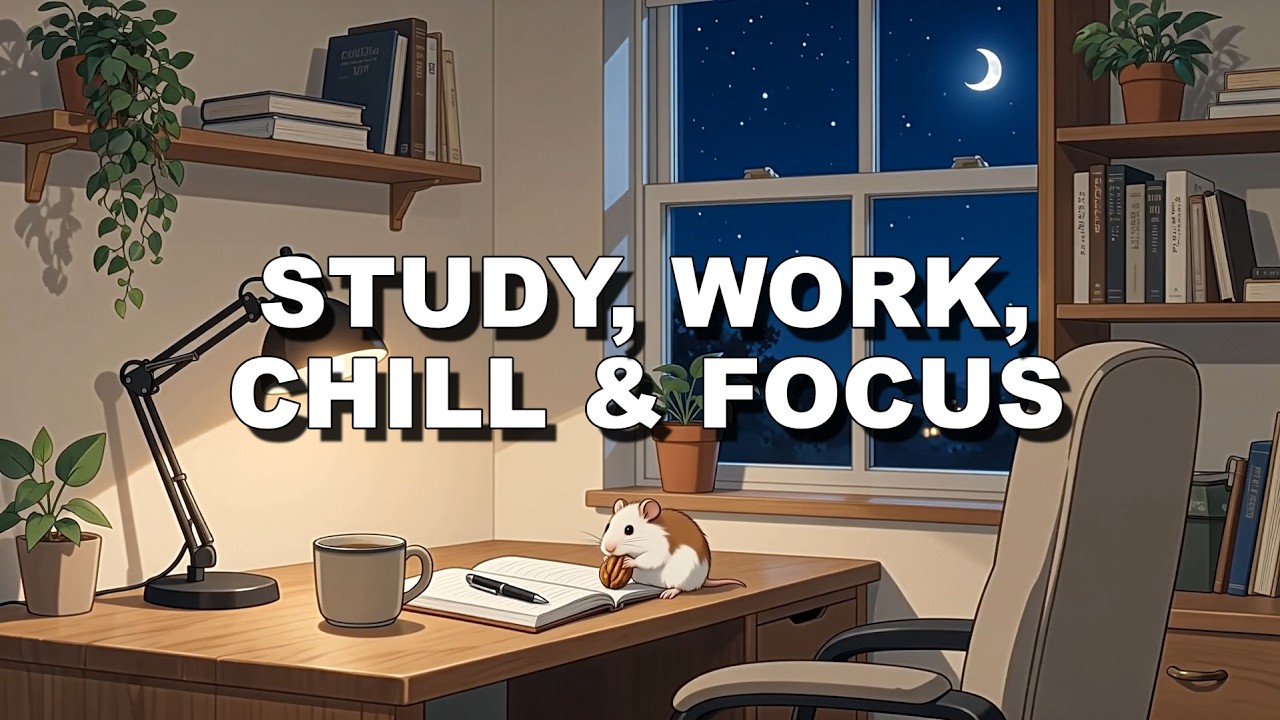 Late Night Study Work Lo-Fi 📖☕ | Calm Beats for Studying, Working & Staying Productive 🌿✨