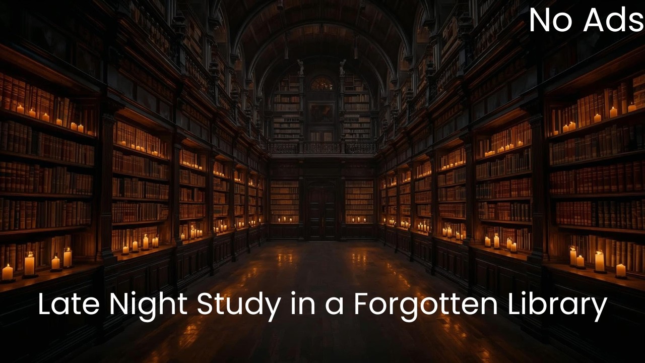 Late Night Study in a Forgotten Library 📚🕯️