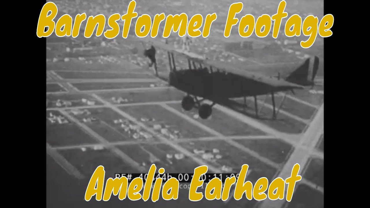 1920-е годы. КАДР ТРЮКА «BARNSTORMER». КАМЕРА КИНОХРОНИКИ. САМОЛЕТ. АМЕЛИЯ ЭРХАРТ 40844b
