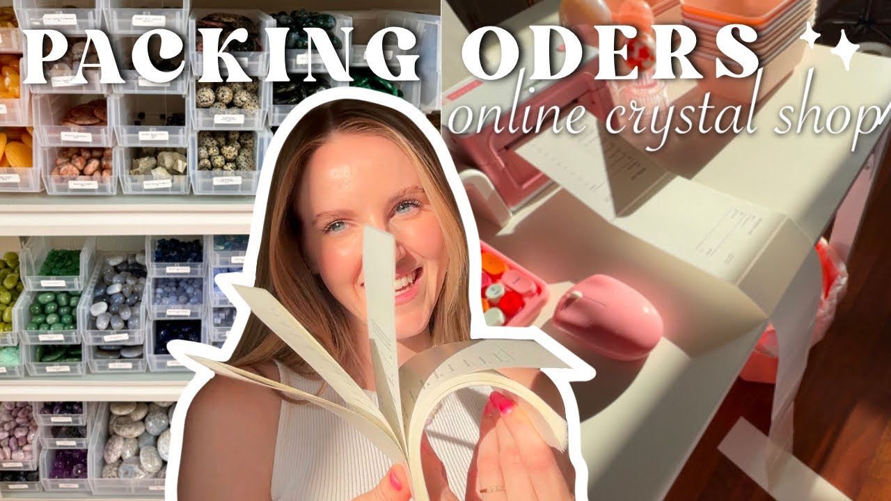 Упаковка заказов для моего магазина кристаллов — видеоблог о малом бизнесе 010 — Mineral Fox