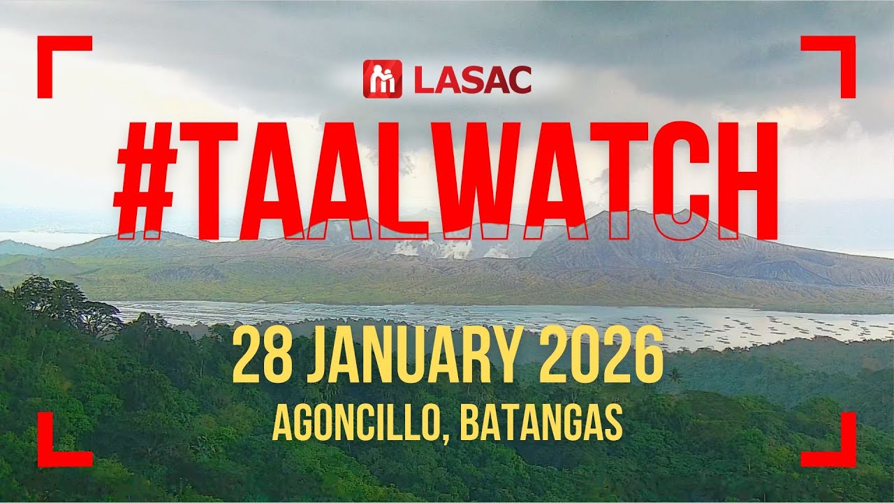 🔴 TAAL VOLCANO LIVE | 28 JANUARY 2026 | Alert Level 1