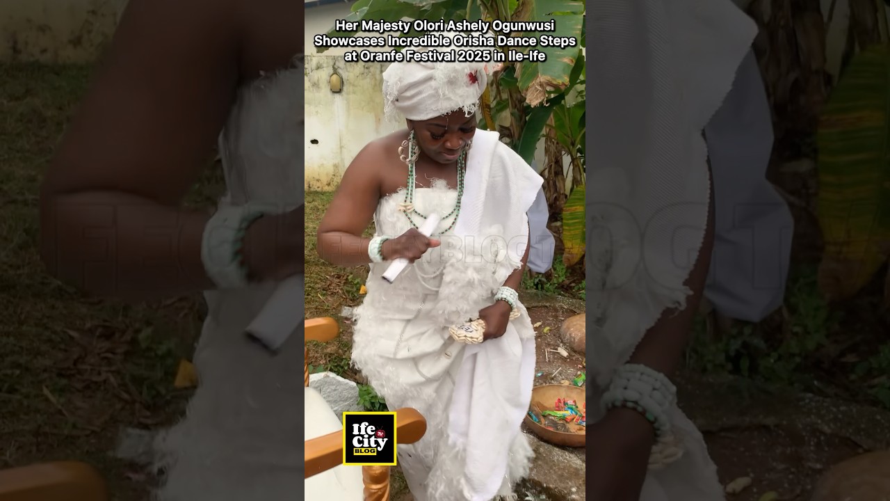 Her Majesty Olori Ashely Ogunwusi Showcases Incredible Orisha Dance Steps at Oranfe Festival 2025