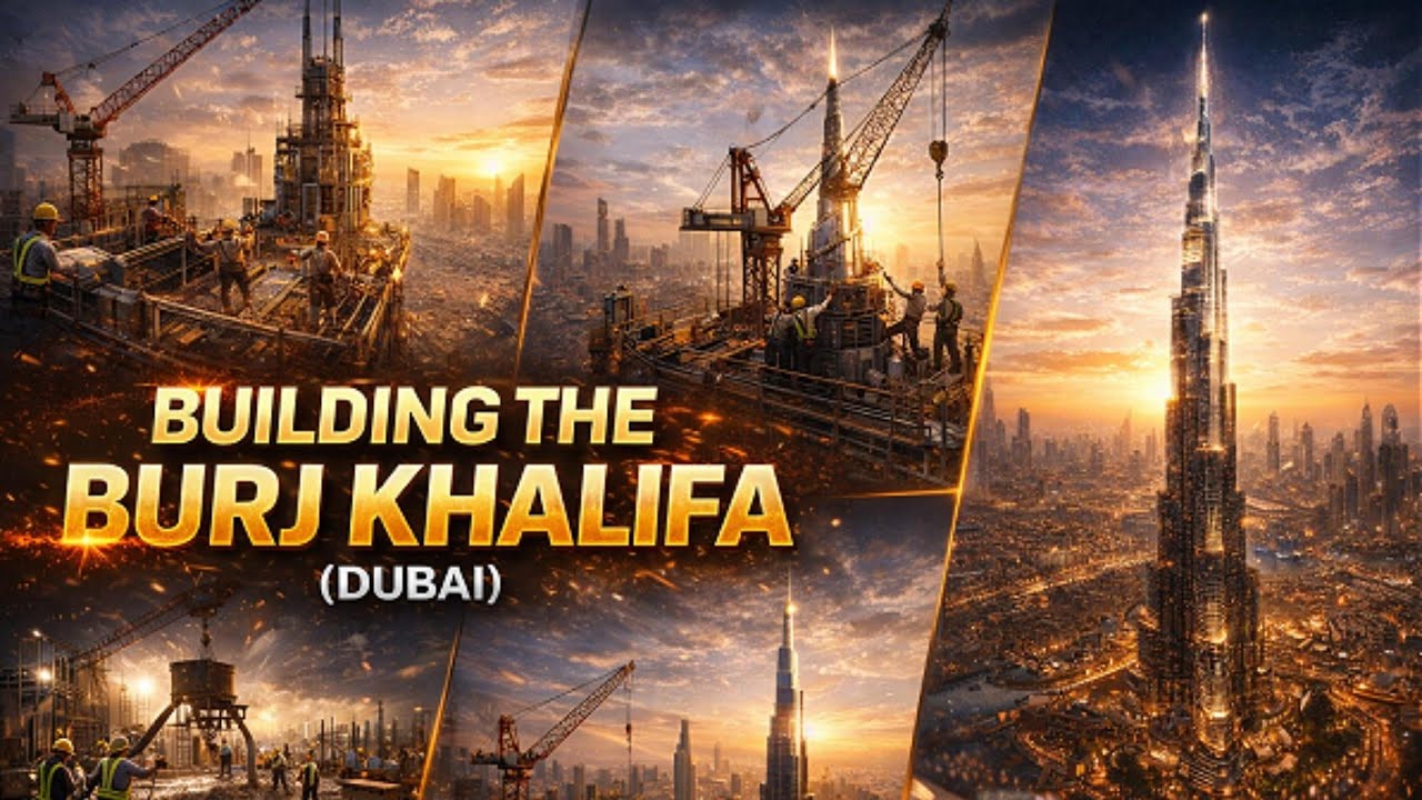 How Burj Khalifa Was Built: Foundations, Core, Setbacks, Façade, Spire