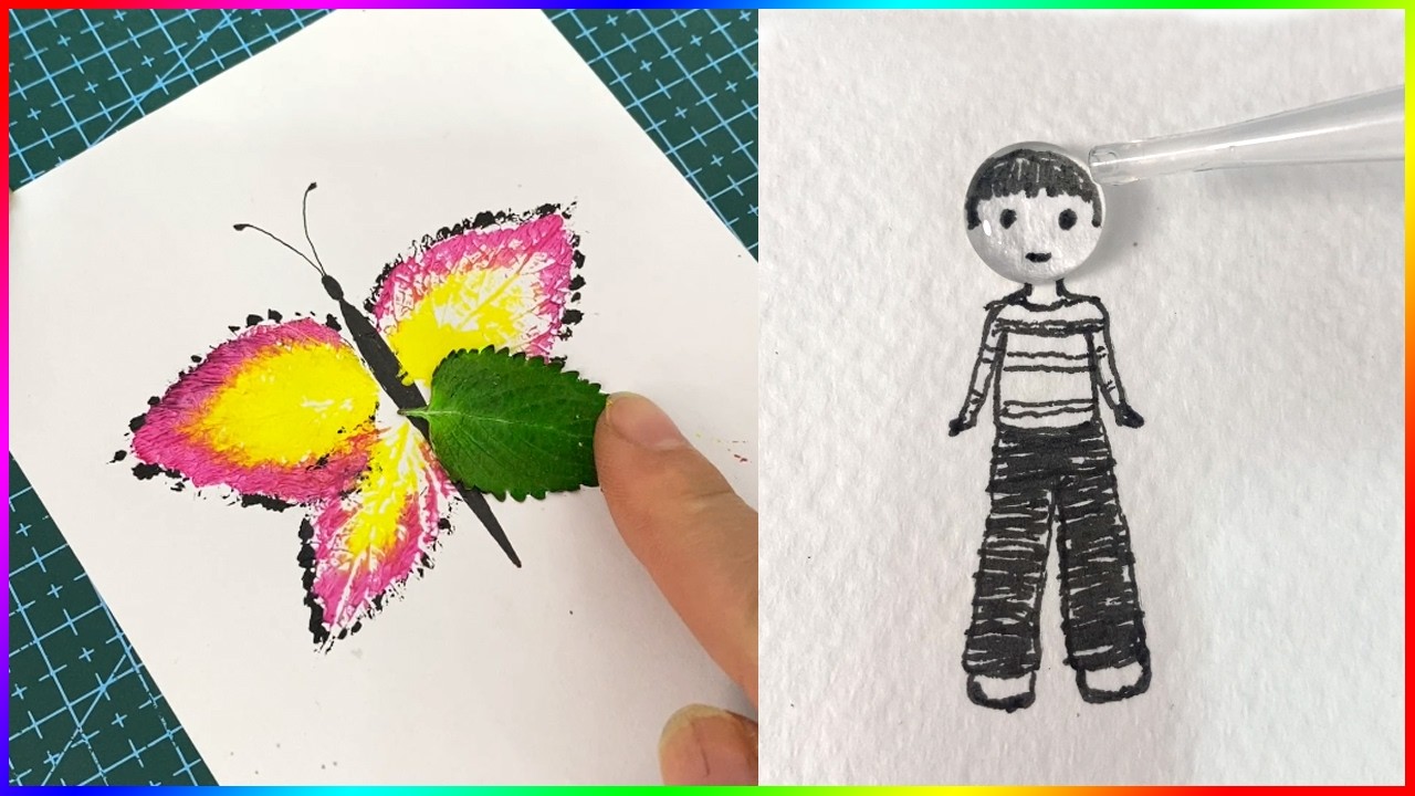 Fun art ideas to do When you're Bored with friends. COOL ART IDEAS FOR BEGINNERS  #drawing #arthack
