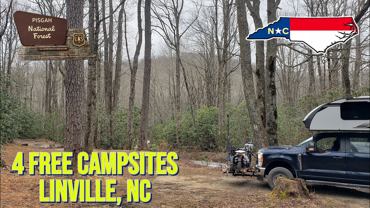 4 FREE Campsites @ Harper Creek Rd & Old Mortimer Road - Pisgah National Forest - Dispersed Camping