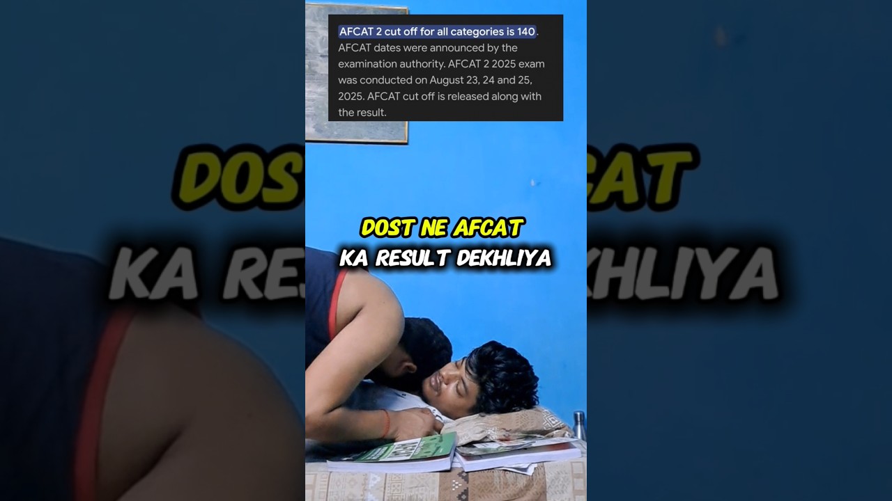 AFCAT Cutoff Paar hua ?😫 | Defence Memes | AFCAT 2 2025 #Shorts#afcat#cutoff#defence