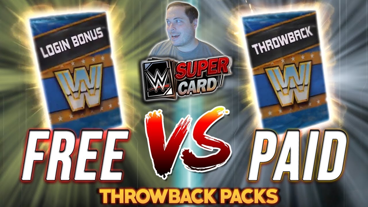 FREE VS PAID THROWBACK PACK OPENING!! ATTACK ON TITAN! | WWE SuperCard S4