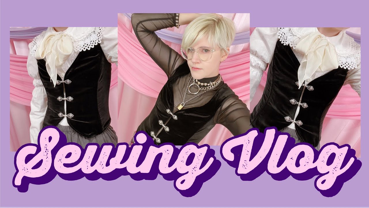 🖤 Making a Tailored Black Velvet Vest with 