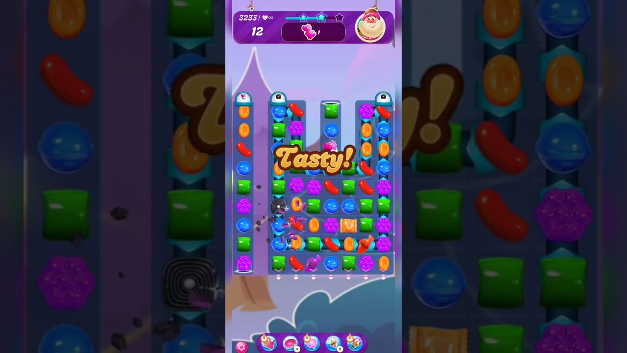 Winning weekly contest 😁 in Candy crush saga 🎉 Level 3231--3240🥳💀#candyop #games #playwithme