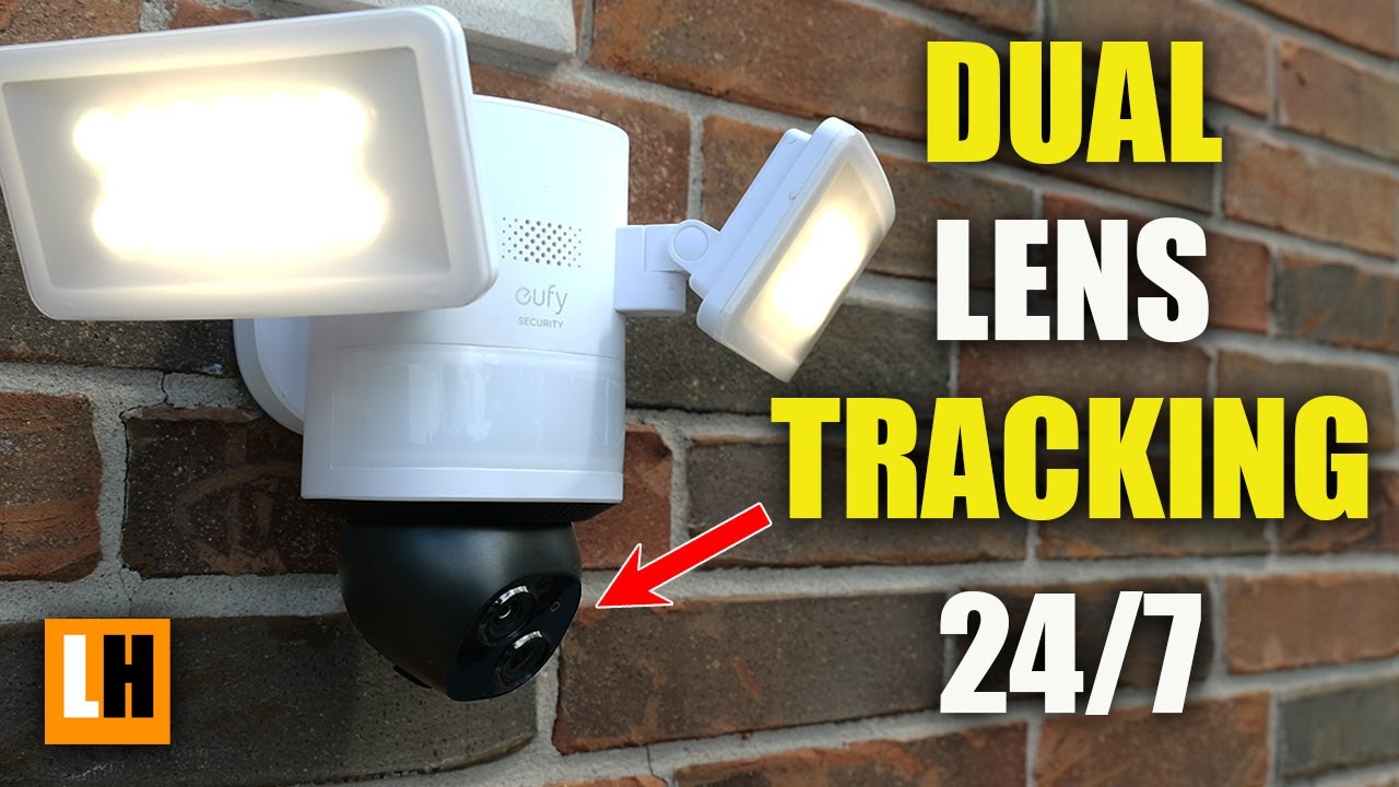 Eufy Floodlight Cam E340 - 360° Dual Lens AI Tracking Floodlight Security Camera