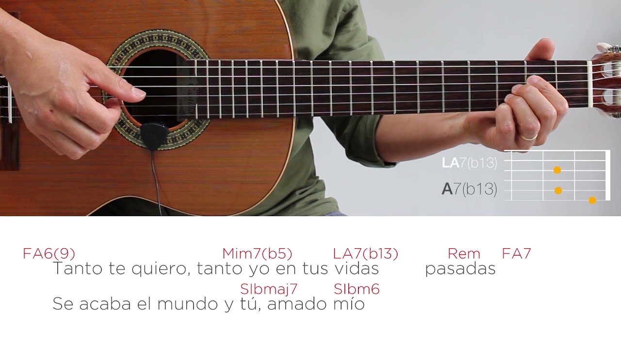 Mon Laferte - Amado mío - Acordes guitarra y letra + Instrumental