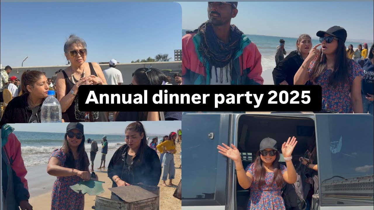 Annual dinner party 2025|| beach picnic Karachi || turtle beach Karachi ￼