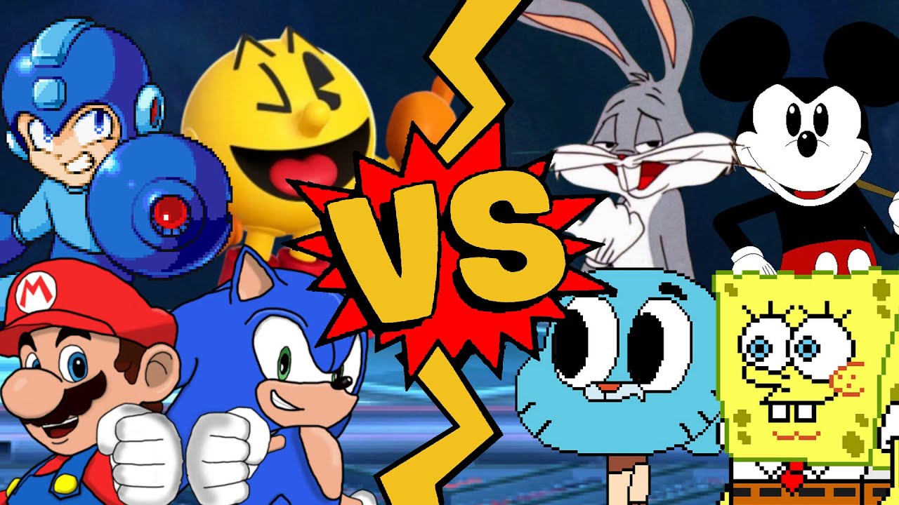 M.U.G.E.N Battles | Mario/Sonic/MegaMan/Pac-Man vs Bugs Bunny/Mickey Mouse/Gumball/SpongeBob