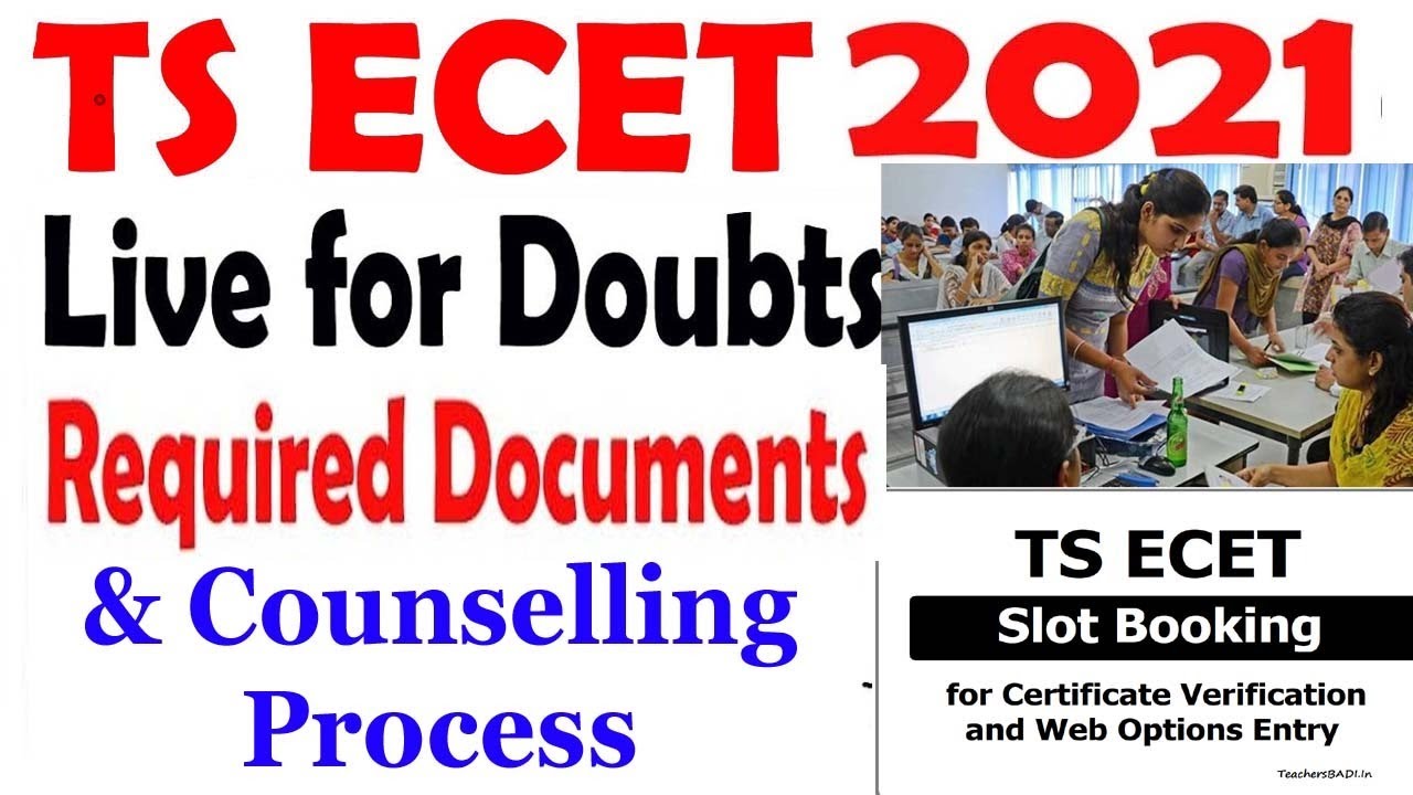 TS ECET 2021 LIVE FOR DOUBTS ABOUT CERTIFICATE VERIFICATION PROCESS