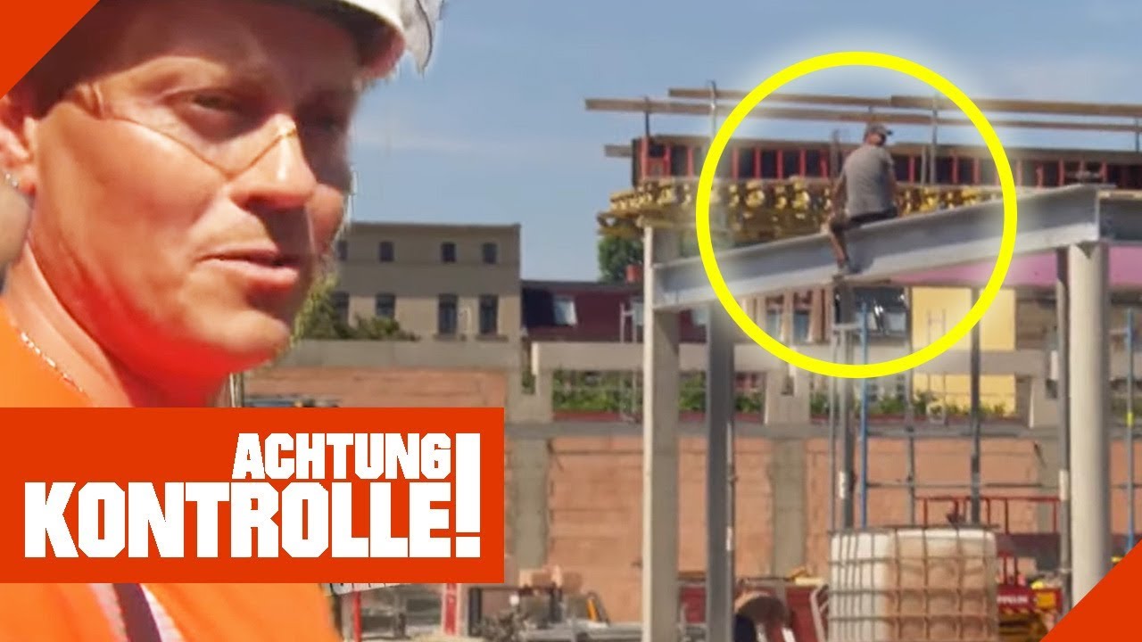 Sicherheitsverstoß: Bauarbeiter arbeitet in 5m Höhe ohne Sicherung | Achtung Kontrolle | Kabel Eins