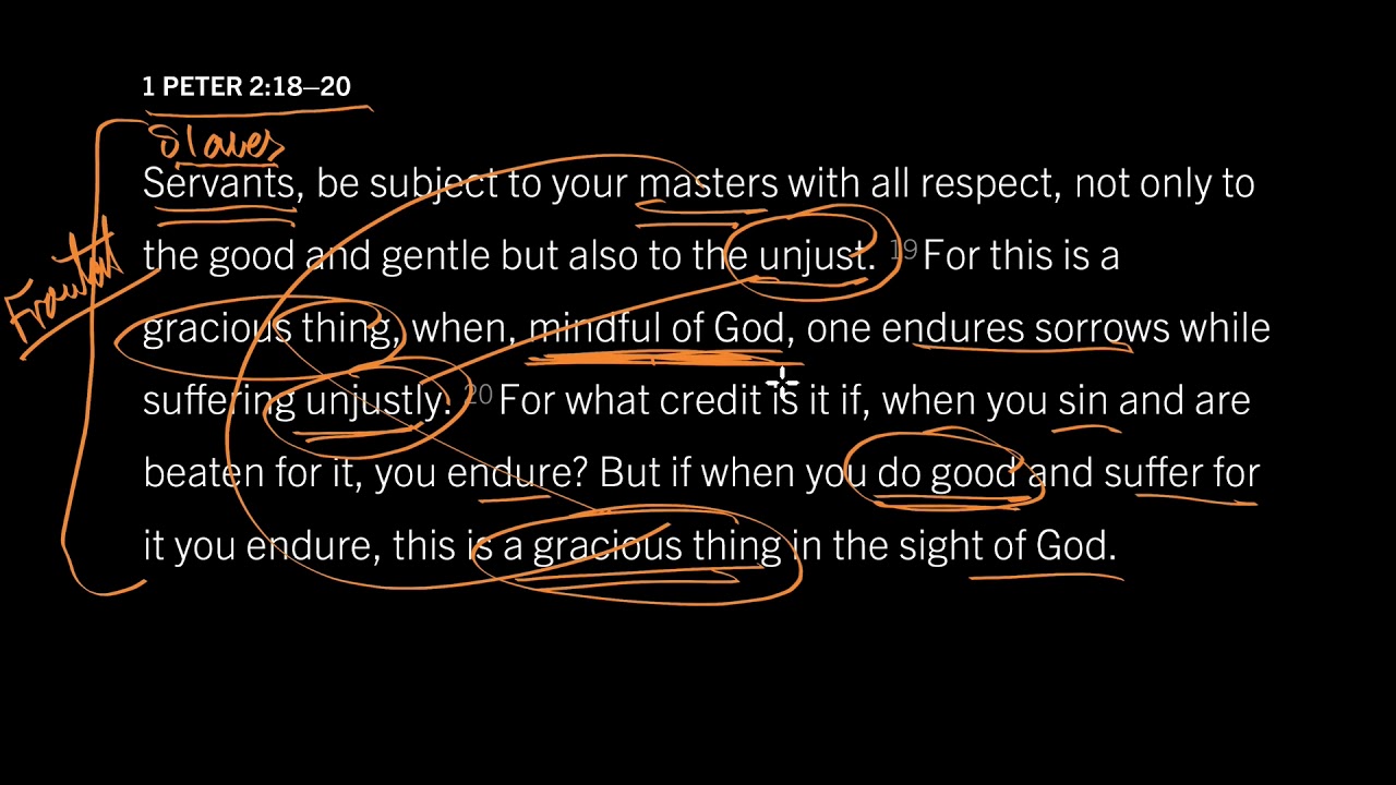 Slaves, Obey Your Masters: 1 Peter 2:18&ndash;20, Part 1