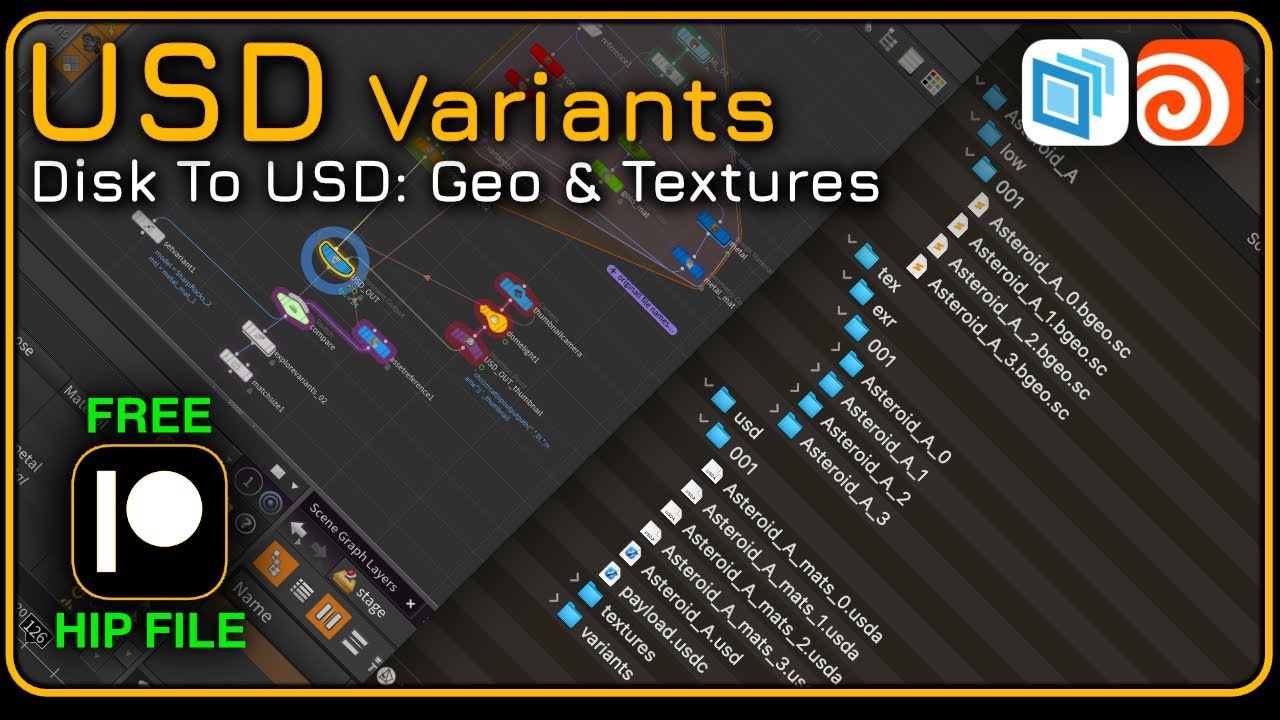 Houdini 20.5 | Disk Files - Geo & Texture to USD