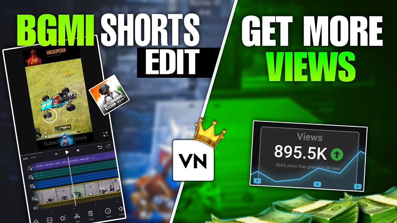 How to edit PUBG & BGMI shorts by VN | Make viral gaming shorts